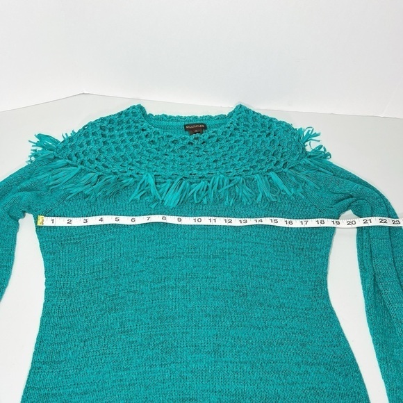 MULTIPLES COWL NECK SWEATER GREEN size Medium - Picture 3 of 5